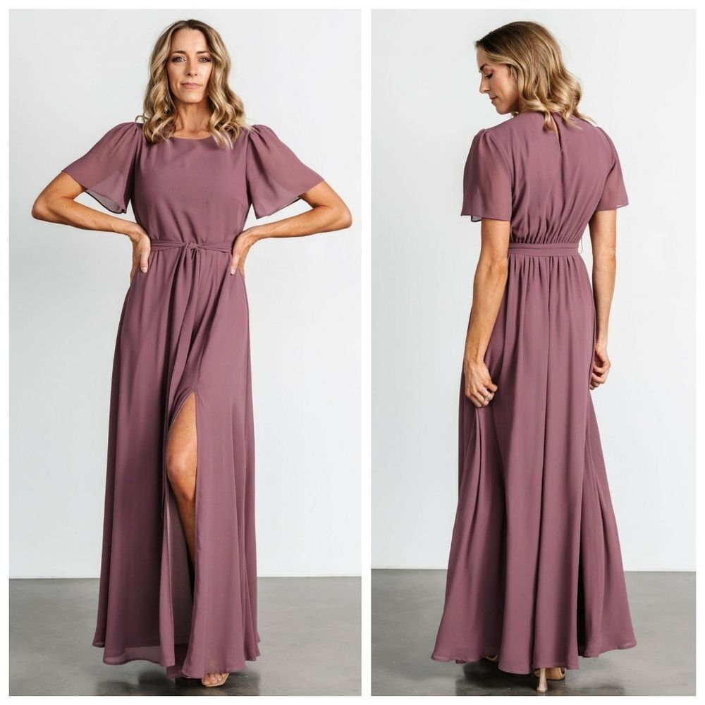 Baltic Born Vintage Plum Naomi Short Sleeve Maxi Dress